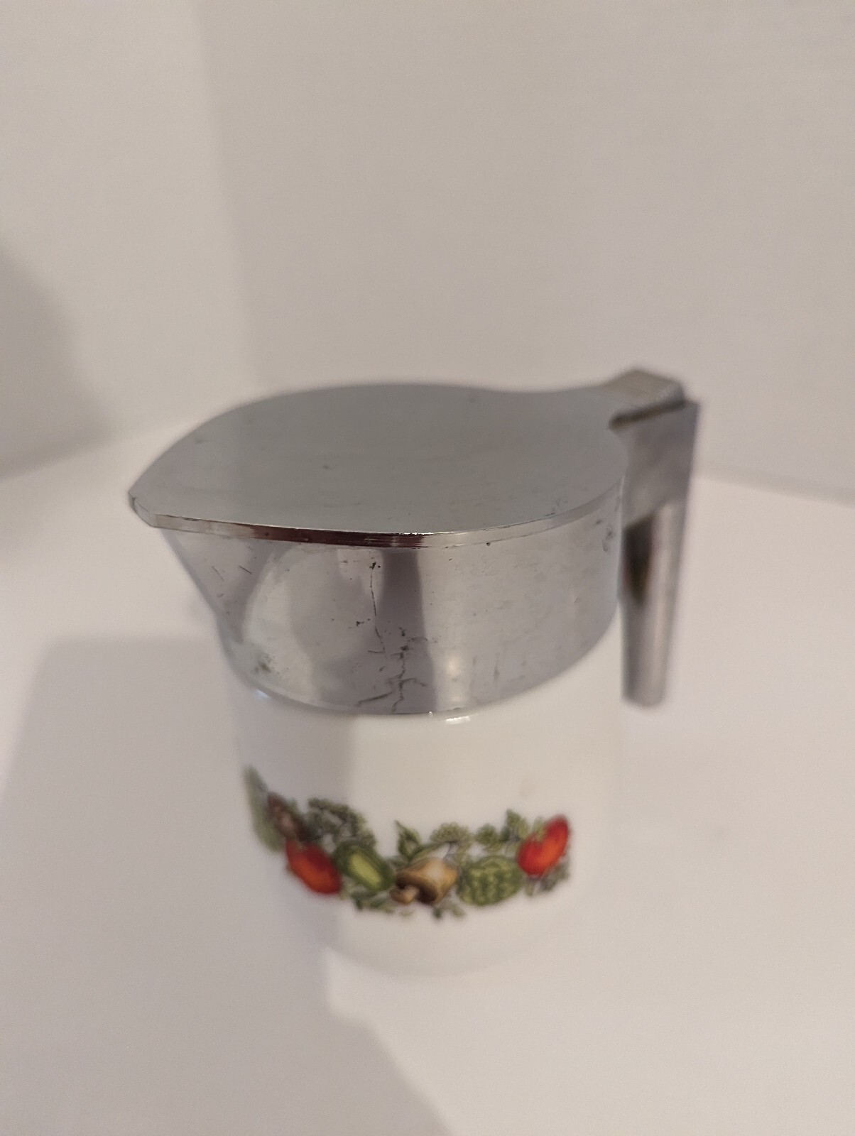 VINTAGE 70'S CORNING WARE "SPICE OF LIFE" CREAMER/SYRUP  PITCHER GEMCO