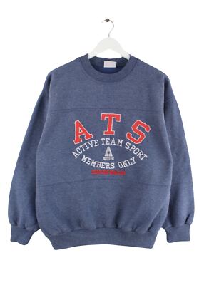 Active Swiss Womens 90s Vintage Embroidered Sweater Blue L