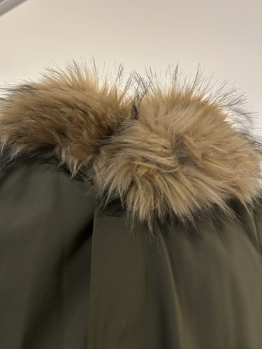 Karen Millen Hooded Parka Coat, Relaxed Silhouette, Thick hood, Faux Fur Lining. - Picture 3 of 11