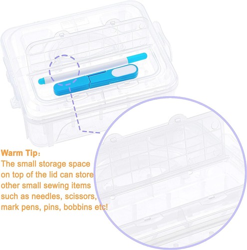80 Spools 500m Each Embroidery Machine Thread with Clear Plastic Storage Box ... - Picture 6 of 8