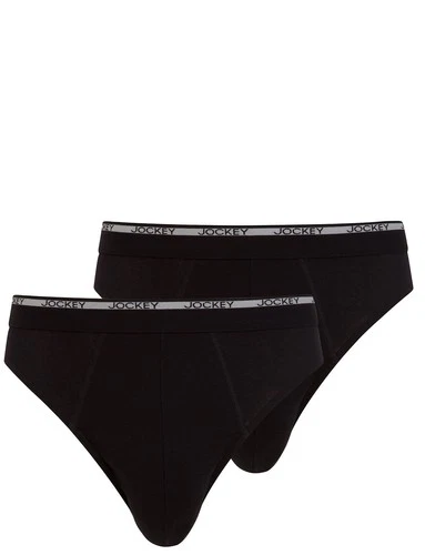 Mens Jockey Cotton Slip Brief 2 Pack 18502412 by Jockey