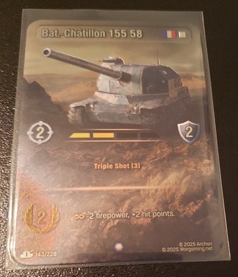 Bat.-Chatillon 155 58 #143 PREMIUM FOIL - World of Tanks TCG - First Strike