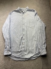 Club Room Performance Button Down Shirt Mens Medium Gray Cotton Stretch