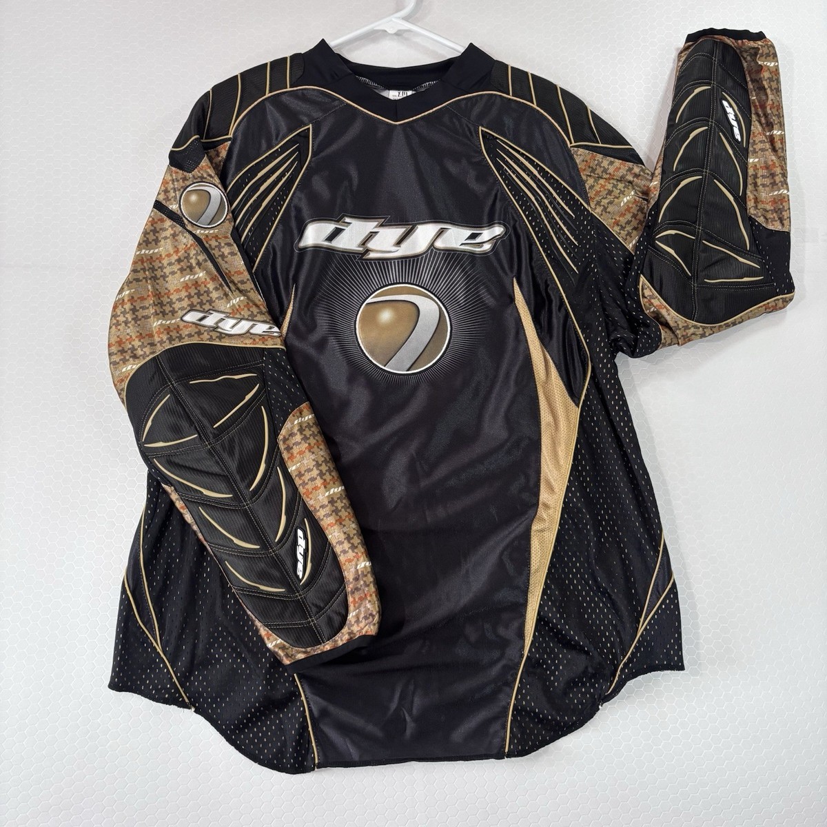 Maillot De Paintball Vintage Brass Eagle – Noir/Or, Motif Aigle – Taille M/L
