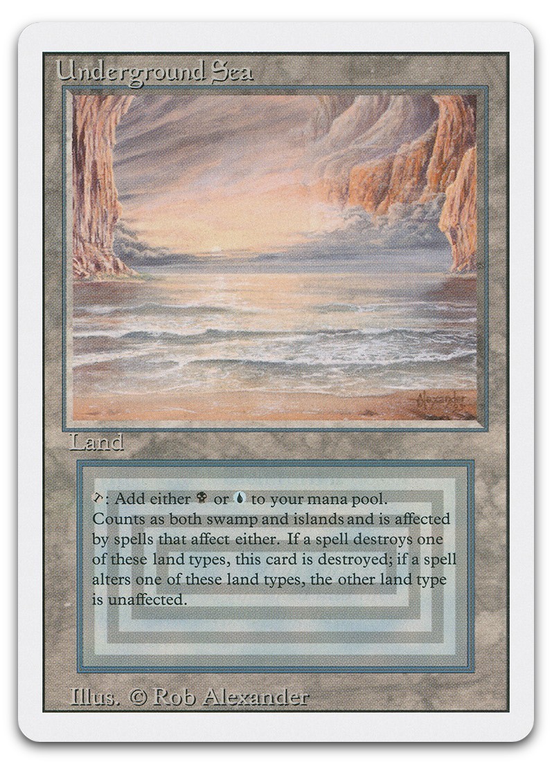 Underground Sea (MP) Revised Edition 3ED Magic MTG