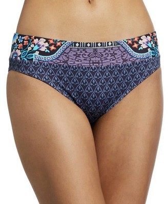 NWT Johnny Was Saba Hipster Bikini Bottom Womens Sz L Swimsuit Floral Print $98