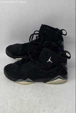 Nike Boys Air Jordan True Flight 343795-010 Black Lace-Up Sneakers Shoes Size 6Y
