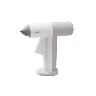 HOTO Cordless Hot Glue Gun, Minimalist Style, 30s Mini Size, White, Grey 