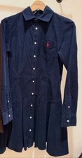 NWT Polo Ralph Lauren Women's Corduroy Shirtdress Navy Pony Sz 0 2 4 6 8