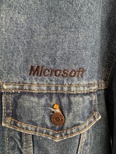 Vintage 90s Microsoft Employee Denim Jacket by ID Wear