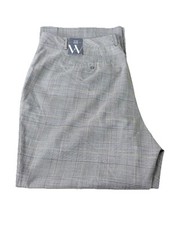 Worthington 24W Plus Trousers Plaid Gray Dress Pants Poly Blend Lightweight NWT