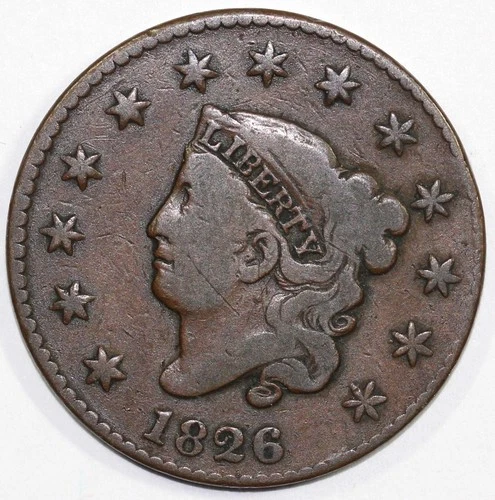 Photo of a 1826-P Large Cent from an eBay listing that sold on Jul 17, 2026
