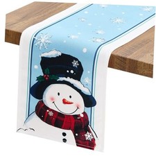 Snowman Table Runner 72 Inches Seasonal Winter Christmas Home Table