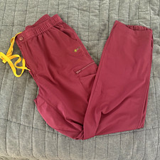Carhartt Force Liberty Scrub Pants Burgundy Gold Size M Solid Twill C55106