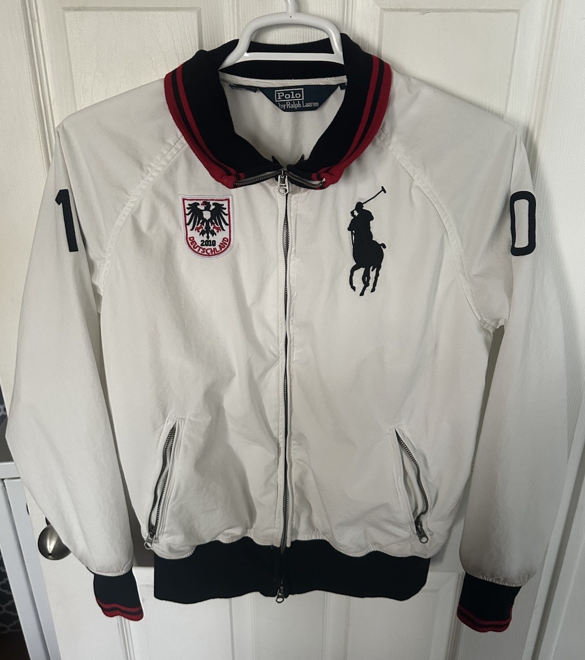 Vintage Polo Ralph Lauren Germany Full Zip Track Jacket Big Pony Men Size Med