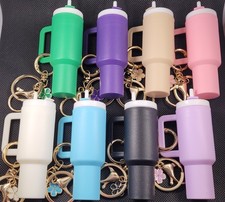 Mini Cup Keychain for Stanley Cup- Cute Mini Tumbler Keychain Chapstick Lip Balm