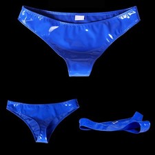 Ladies Underwear Faux Latex Low Rise Thong T Back Briefs G-string Panties Bottom