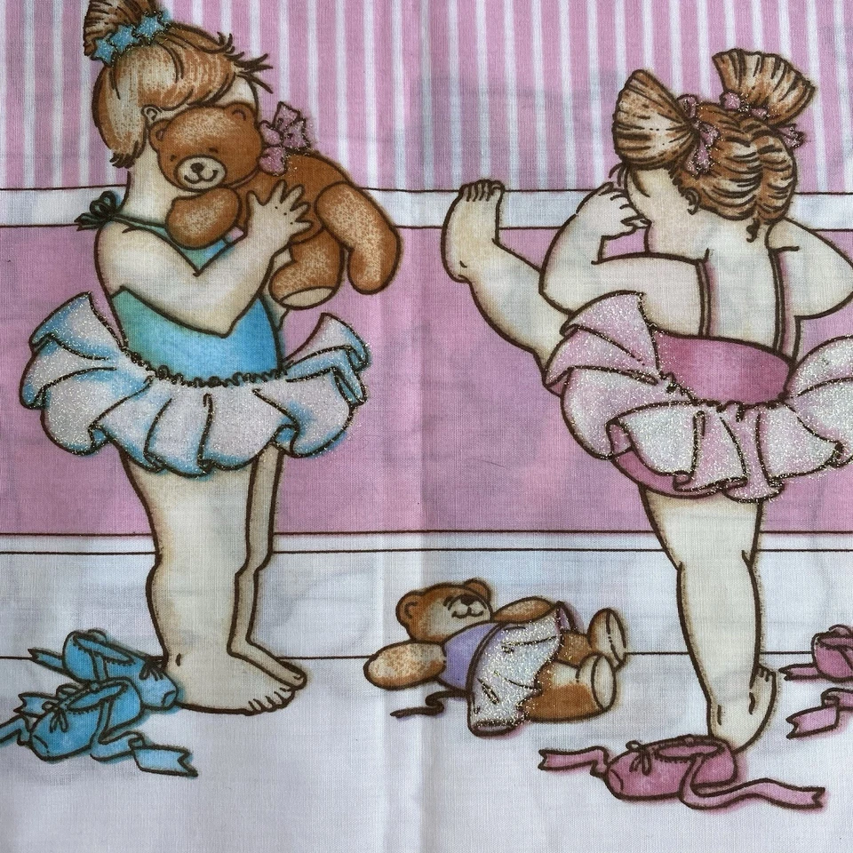 Daisy Kingdom Fabric Ballerina Babies Border 33” x 26” Piece READ - Image 2 of 4