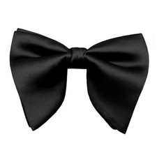 Oversized Bow Ties for Men, Pre Tied Clip on Men's Bowtie for Wedding Black