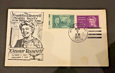 Eleanor Roosevelt First Lady FDC 1st FDR Philatelic Society Cachet 1970 New York