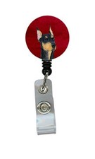 Caroline's Treasures SS6033BR Doberman Retractable Badge Reel or ID Holder with