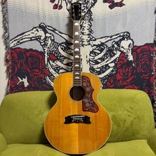 Chitarra acustica Kiso Suzuki J-200 Jumbo vintage con custodia morbida