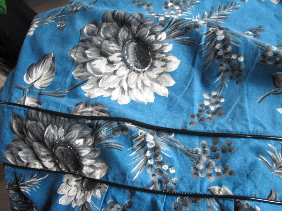 DESSUS DE LIT  DECOR " TAHITI"  TISSU GRAND TEINT /ANNEE 1960 LIT 140 - Photo 3/4