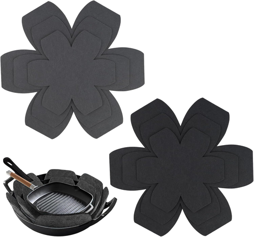 6PCS Felt Pots and Pans Divider Separator Pads, Cookware Protector Set for Kitch - Picture 11 of 12