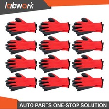 Labwork Crinkle Latex 12 Pairs M-Size Large Rubber Coated Safety Work Gloves