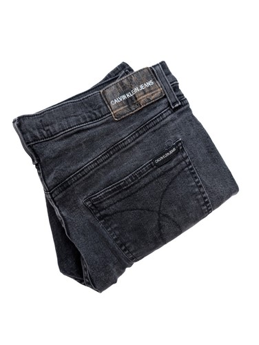 Jeans uomo Calvin Klein nero skinny fit elasticizzato nero lavaggio denim taglia 34x30 - Foto 6 di 6