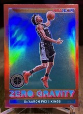 2019-20 Panini NBA Hoops Premium Stock Zero Gravity De'Aaron Fox #11 Holo Kings
