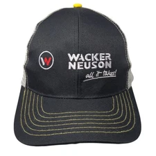 Wacker Neuson All It Takes! Snapback Trucker Hat Black One Size Mesh Back