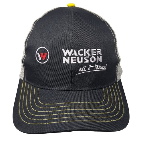 Wacker Neuson All It Takes! Snapback Trucker Hat Black One Size Mesh Back
