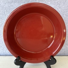 Pfaltzgraff Ovenware Red Ribbed Stoneware 10 inch Pie Plate Made in the USA