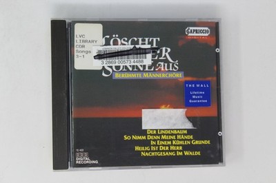 Löscht Mir Die Sonne Aus Berühmte Männerchöre Choral Music CD