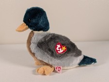 Ty Jake the Mallard Duck Beanie Buddy Large Plush Toy 12  Retired RARE Read