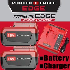 2Pack 18V 8.0Ah Lithium Battery for Porter Cable 18V PC18BLX PC18BL OR Charger