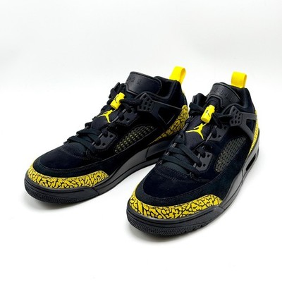 NEW* Men NIKE Air Jordan Spizike Low BLACK / SPEED YELLOW (IQ9368