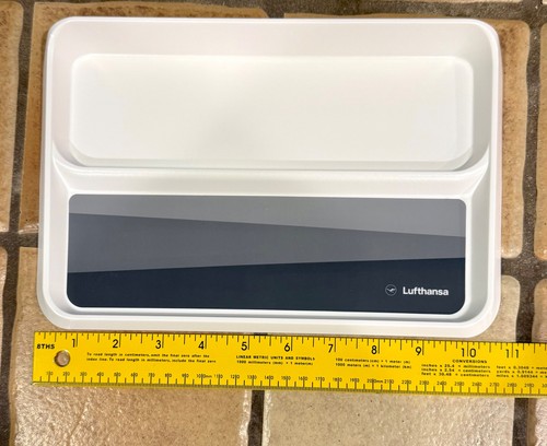 LUFTHANSA AIRLINE PLASTIC SERVING TRAY with Anti Slide Section