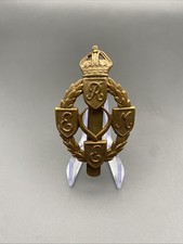 Royal Electrical & Mechanical Engineers / REME Brass  Army Cap Badge Gaunt C7