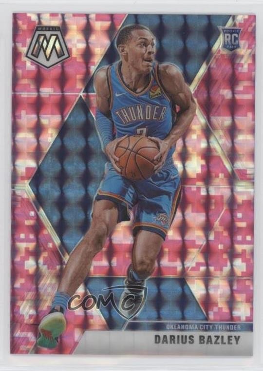 2019-20 Panini Mosaic Rookies Pink Camo Prizm Darius Bazley #227 8p7
