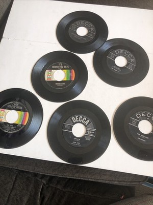 Vintage Vinyl 45 Records on DECCA Label - Your Choice $11 Free Ship