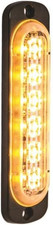 8891910 LED Strobe Light, Amber, 6 Leds, 9 Flash Patterns, Vertical Mounted Ligh
