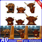 Christmas Highland Cow Window Corner Decor Art Decal Wall Home Christmas Decor