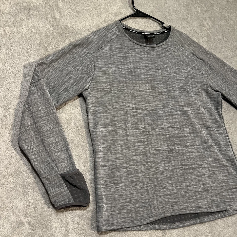 Nike Therma-Fit Repel Element Camisa para Correr Para Hombres Grande Gris Dri-FIT Manga Larga Foto 2 de 4