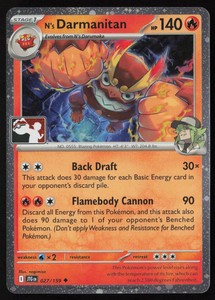 N's Darmanitan 027/159 Journey Together Prize Pack Series Cosmo Holo