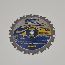Irwin Marathon 5-3/8" x 18T Framing Ripping Cordless Circular Saw Blade #4935203