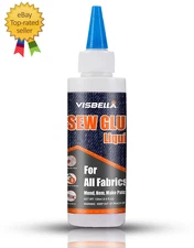 Fabric Glue Liquid Stitch Permanent Washable Strong Bond Craft Adhesive 4 fl oz!