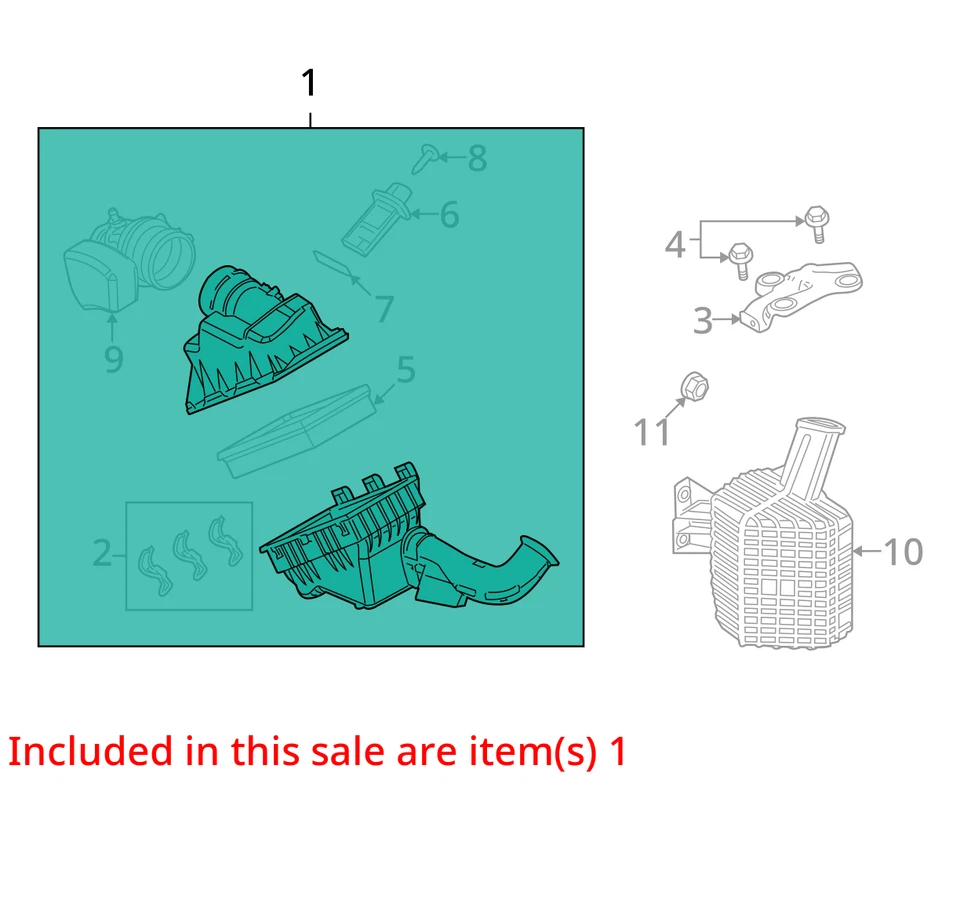 Трубка впускного шланга воздухоочистителя 2010-2012 Ford Fusion EK8IC - Изображение 2 из 3