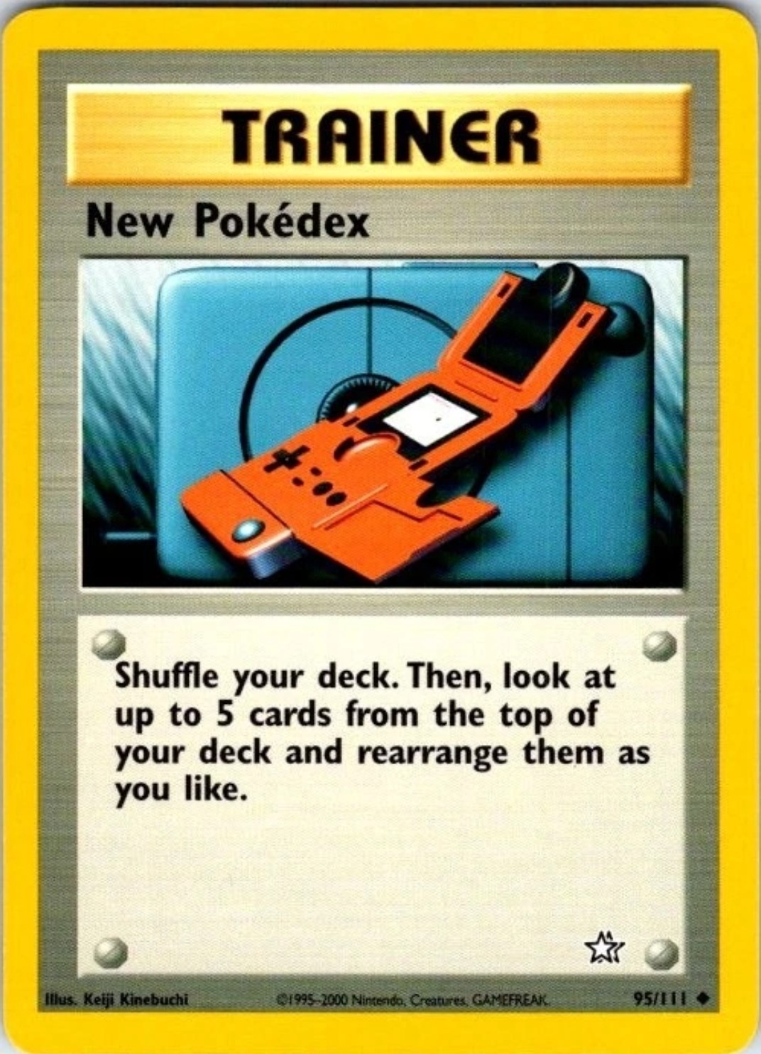 New Pokedex 95/111 Uncommon Neo Genesis Pokemon NM+ TRAINER Card WOTC RARE